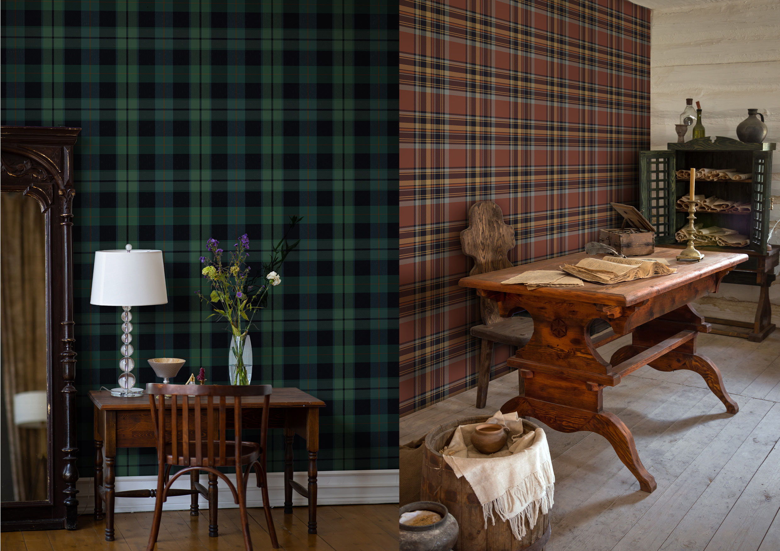 carta da parati british tartans